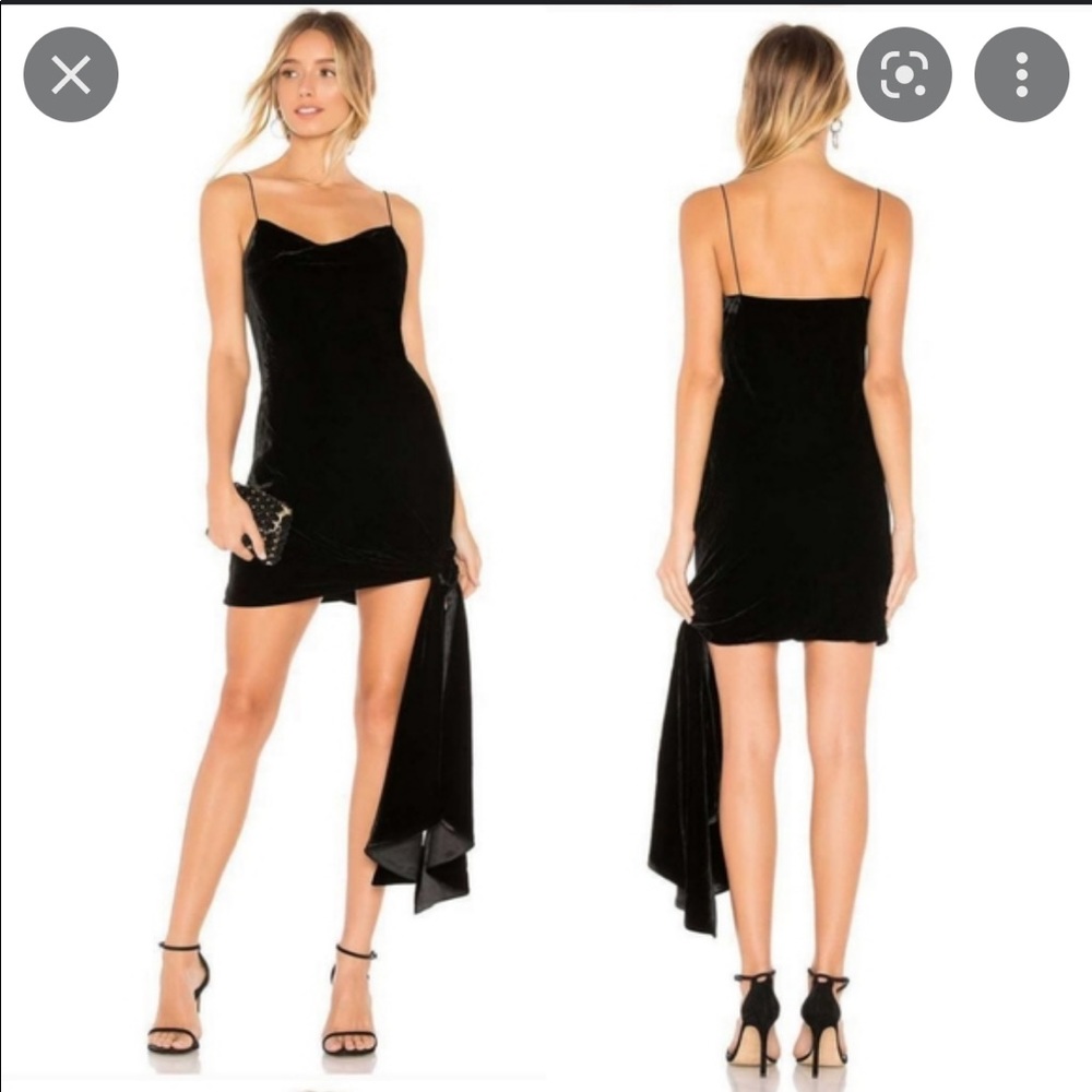 Cinq A Sept Black Velvet Ryder Dress Size 10